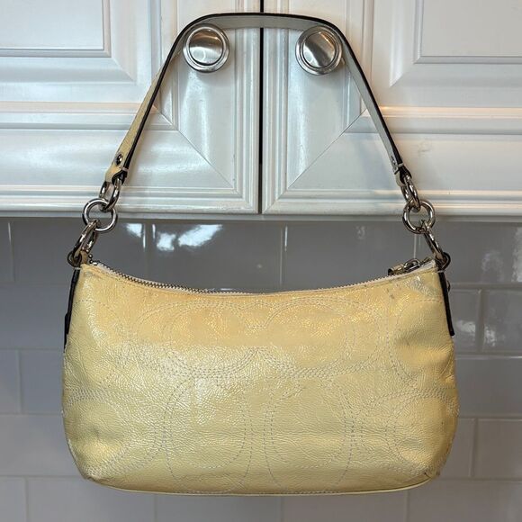 Coach Bag Purse Handbag Y2K Leather Signature Stripe Logo Patent Crossbody Bag - Picture 5 of 16